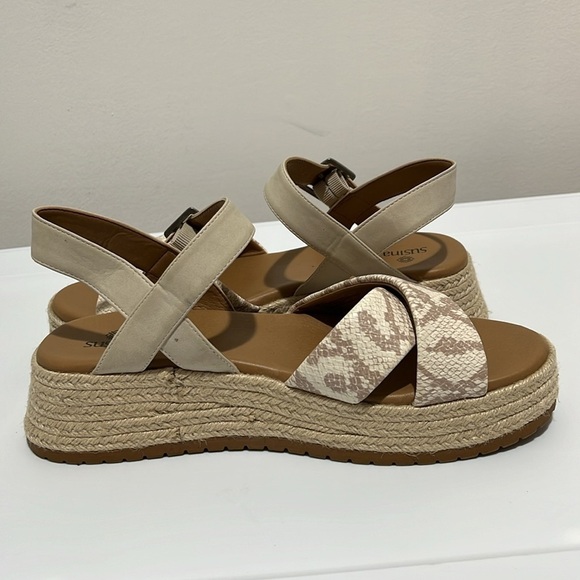 Susina Marli Strappy Espadrille Flatform Sandal Snakeskin Print Women's Size 10 - Picture 12 of 14